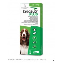 Credelio Plus 450/16,88 mg žuvacie tablety pre psy (>11-22 kg) 3 tbl.